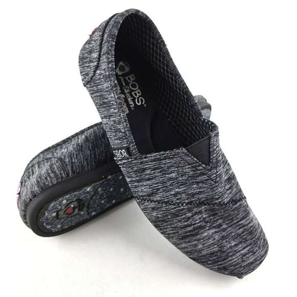 BOBS Skechers Women's Express Yourself Flats Slip On Shoes Heathered Grey Size 8 - Picture 1 of 15